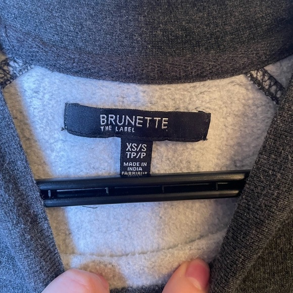 Brunette The Label Gray Crew Neck Sweater with Blonde Graphic - Picture 4 of 5